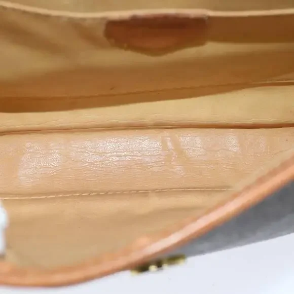 CELINE Macadam Canvas Shoulder Bag Pvc Brown